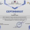 Сертификат участника УТС по 3D технологиям - Титова Елена
